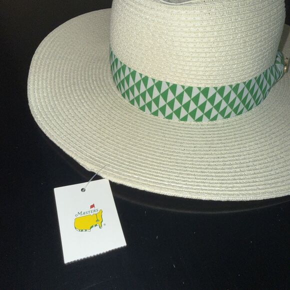 NWT 2026 Masters Ladies Dorfman Milano Pacific Natural Straw Hat Green Band main image 7